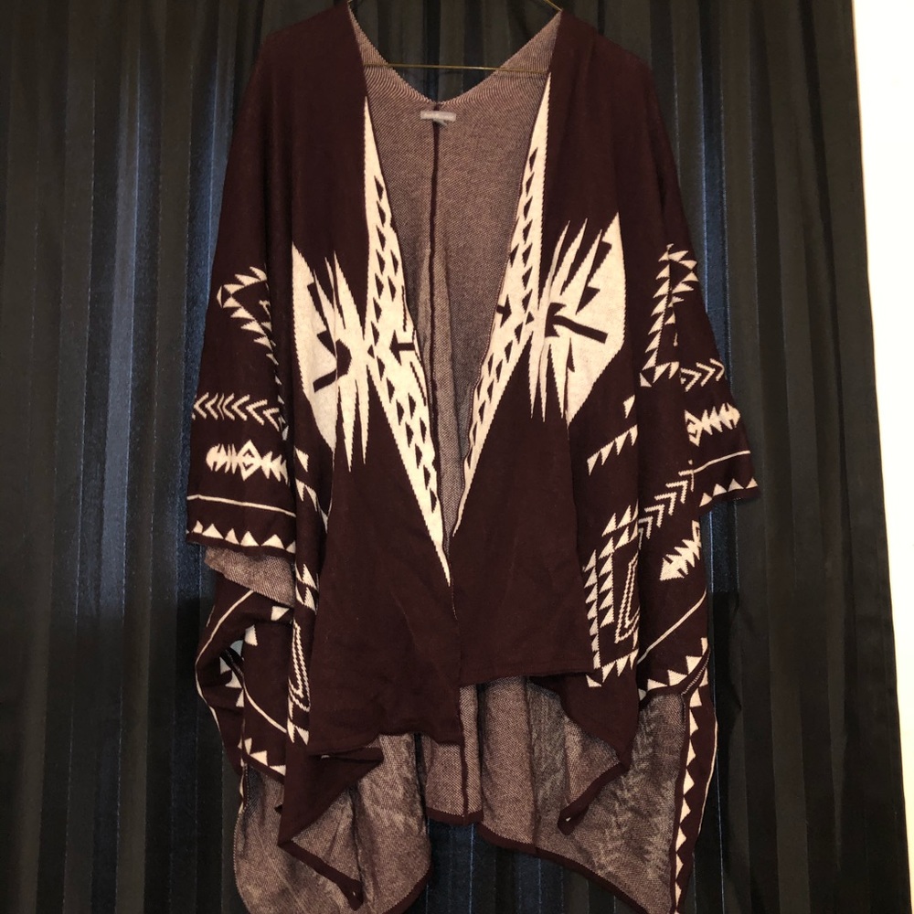 Burgundy sweater/cardigan